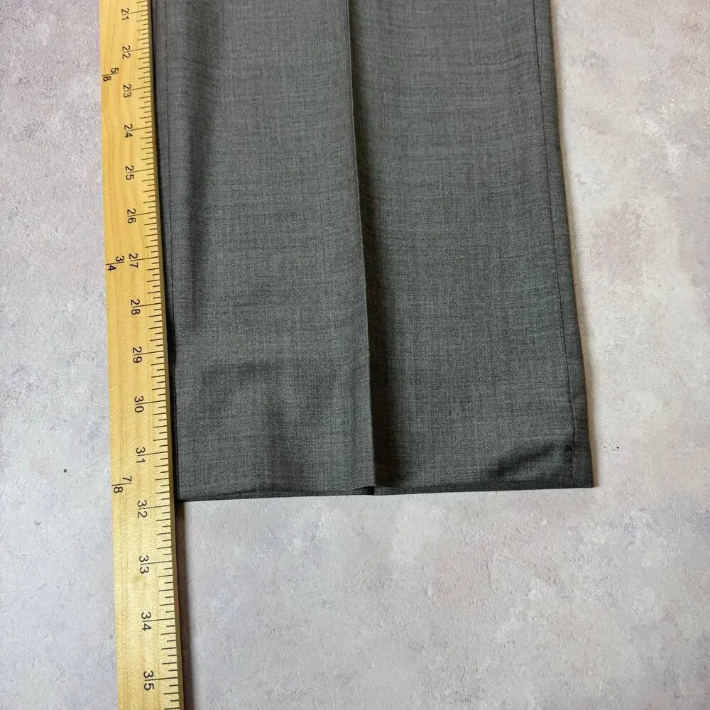 Brooks Brothers Pants Mens 40x33 Act (40x32 )Gray Explorer Fitzgerald Flat Front